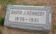 David J. Kennedy Woodlawn Grave Marker